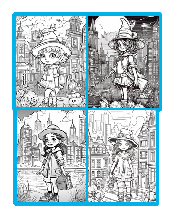 Coloring-Book-Kids-Witches