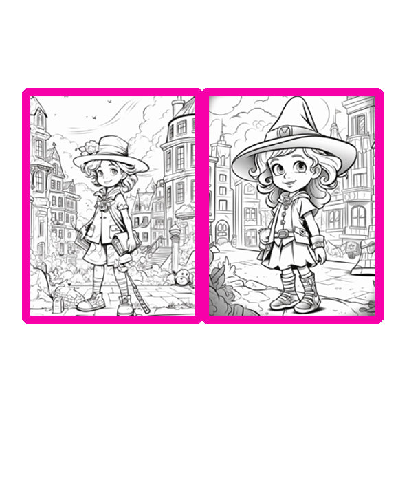 Coloring-Book-Kids-Witches